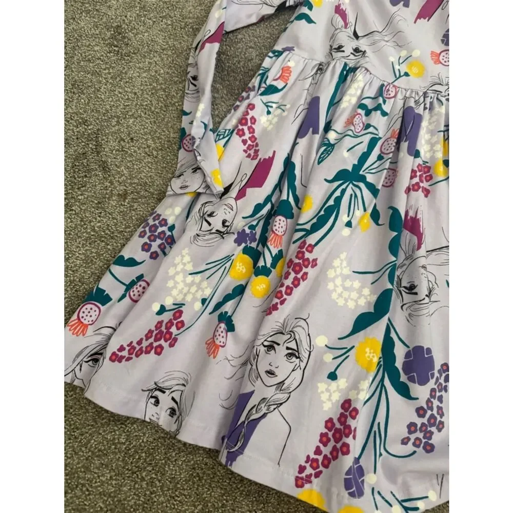 Hanna Andersson Frozen II Anna Floral Twirl Dress Sz 130cm